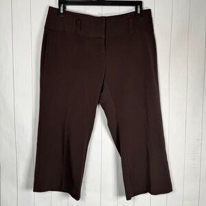 VTG Y2K Studio Y Brown Capri Pants Dressy Office Career Style Wear Juniors 3/4